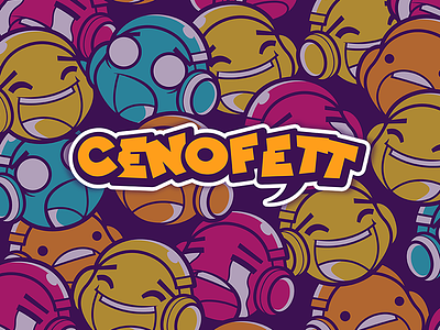 cenofett brand design branding cartoon color palette funny influencer influencer marketing livestream logo design streamer twitch website website design wix