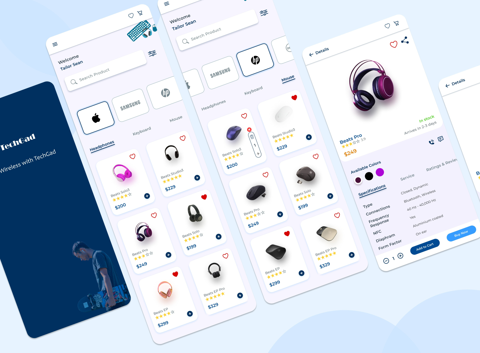 Wireless Gadgets App by Areeba Nasir on Dribbble