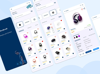 Wireless Gadgets App app app design e commerce app figma mobile design ui