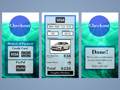 Daily UI 002 - Credit Card Checkout card credit dailyui ui ux