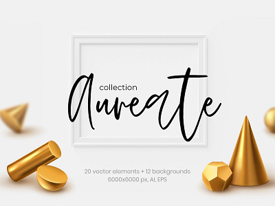 Aureate 3D objects collection 3d 3d shape abstract background branding geometric shape graphic design illustration vector