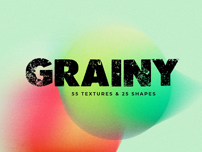 GRAINY Gradient Collection & Shapes background blurry branding gradient gradient texture grain grain texture grainy shape graphic design retro social media vector website