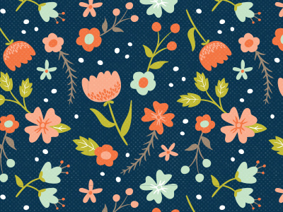 Spring Flower Pattern flowers illustration pattern pattern design