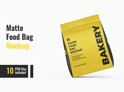 Matte Paper Bag Food Packaging PSD Mockup adobe illustrator adobe photoshop bag classy design download food packaging free free mockup freebie mockup packaging packaging mockup product packaging psd