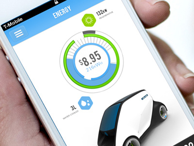 WIP - Energy UI automotive eco energy service design sustainable user interface