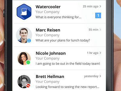 WIP - Hall iOS app business design ios messanger ui ux