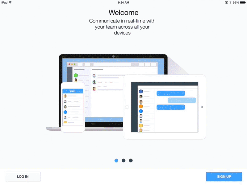 Hall for iPad animation design intro ipad ixd swipe ui ux