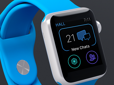 Hall Apple Watch apple chat design simple ui ux watch
