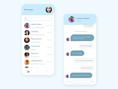 Daily UI – Day 013 : direct message