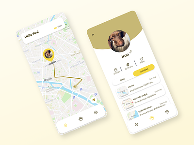 Pet location tracker app dailyui design location mobile petapp ui