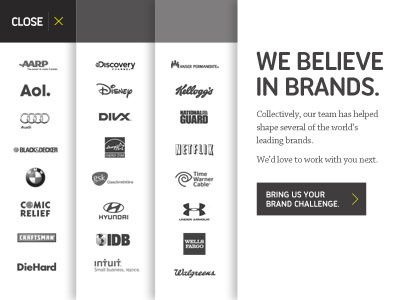 We Believe in Brands agency brand brand agency brands chief detail experience logos ui ux website