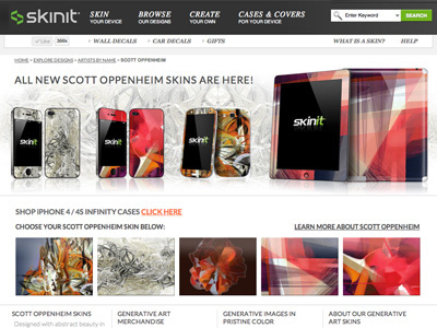 Generative Art skins on Skinit art generative art ipad iphone oppenheim phone scott scott oppenheim skins