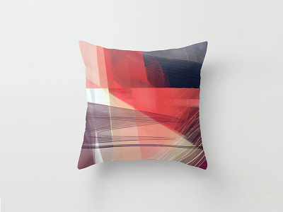 Generative art throw pillow