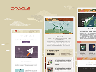 Oracle Internal Communication Email Templates blast branding design eloqua email graphic design html illustration internal communication logo oracle template typography ui vector