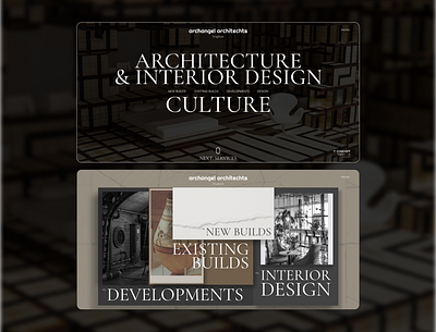 Archangel Architects 2d architecture branding concept dark design graphic design illustration interior logo ui ux web web design