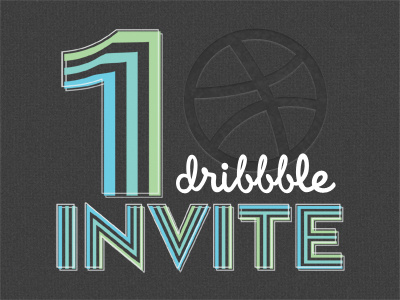 1 Dribble Invite akzidenz dribbble grotesk invite nuetraface texture