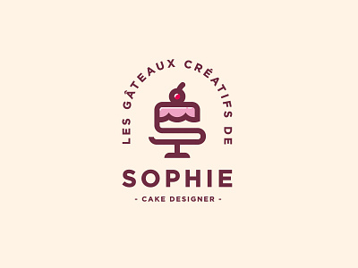 Les gâteaux créatifs de Sophie branding cake cherry cock design letter logo monogram pastry whoswho ww