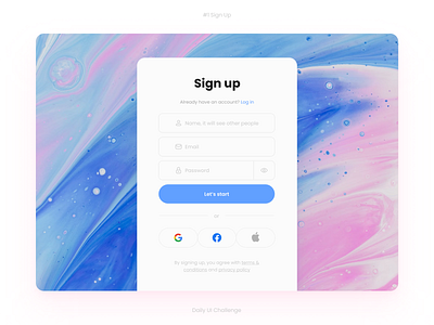 Daily UI #1 Sign Up