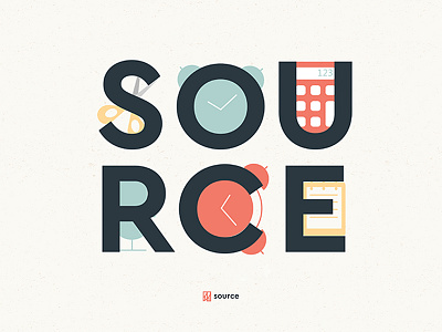 Source Illustration style branding graphic