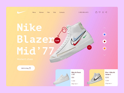 Nike shop card adidas e commerce e shop figma landing page nike online shop online store shoes shop card shopcard sneakers ui uiux ux web design website