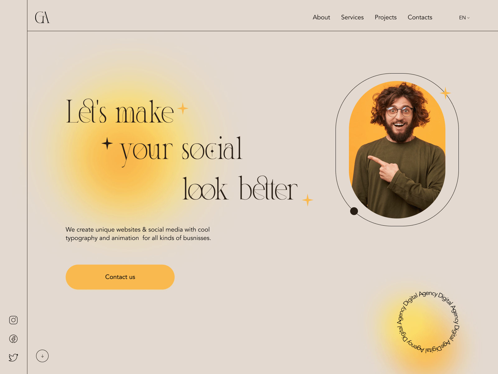 Digital agency website design