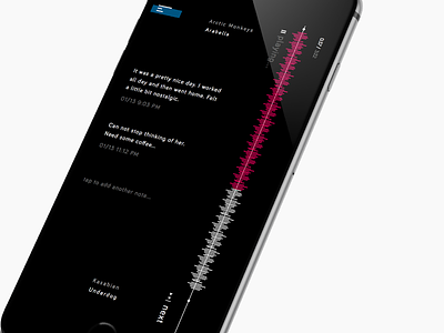 Music App Concept app application diary ios iphone music notes ui ux