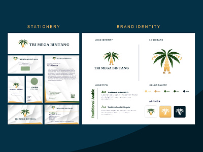 TRI MEGA BINTANG branding corporate graphic design logo logo tree motion graphics palm logo stationery typography visual identity