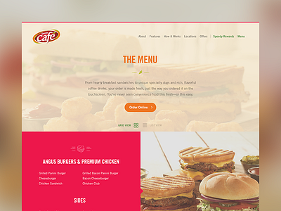 Speedy Café - Menu Page cafe food menu restaurant site speedway website