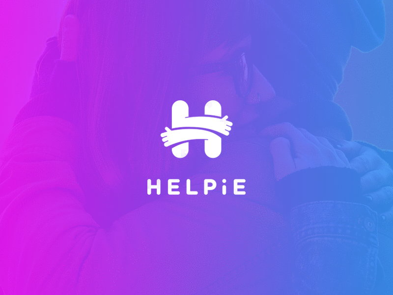 Helpie Logo app charity h help helpie hug logo photo selfie