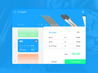 Daily UI #002 - Checkout card checkout credit daily dailyui form paint payment ui