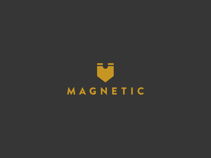 Magnetic Mobile Logo Concept 2 agency app branding concept developer logo magnet magnetic mobile ohio shield