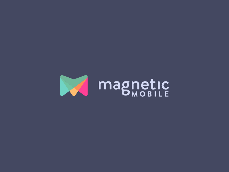 Magnetic Branding - Final agency app branding concept developer logo magnetic mobile