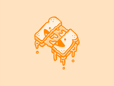 Grilled Cheese cheese dude food food dude grilled cheese guy illustration sandwich smile