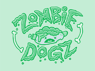 Zombie Dogz dude food food dude guy hot dog illustration type zombie zombie dogz
