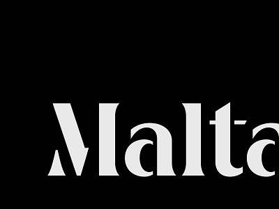 Malta malta serif stencil typogaphy