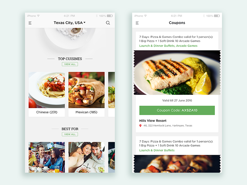 Food iOS Application by Kavita Khati on Dribbble