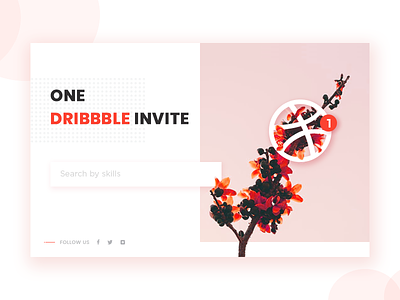 One Dribbble Invite draft dribbble invite giveaway home illustration invitation invite minimal thanks ui welcome
