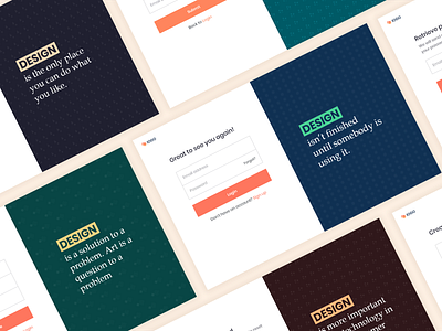 Login & Signup Screens forgot password form home homepage login login process logo minimal design signup typography ui webpage