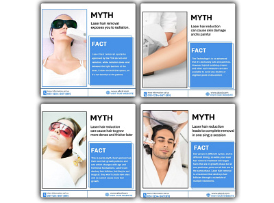 MYTH Laser Hair Removal 4 Posts branding graphic design post design