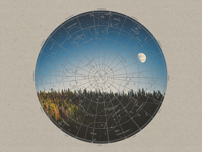 New Moon art atmospheric card chart circle craft digital ethereal ink landscape life moon nature organic photographic print recycled screen silver zodiac