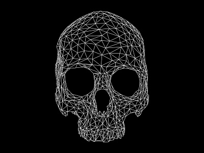 Polygon Skull a1 art canvas digital illustration illustrator lines polygons print skull vector