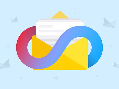 Unlimited Email banner envelope figma icon illustration mail unlimited