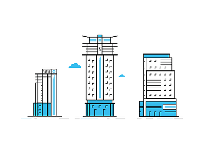 Cebu Business Towers business illustration tower