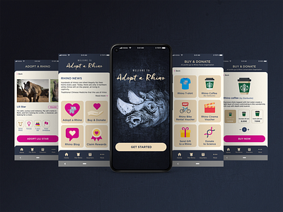 An app that saves rhinos app drawing graphic design illustration ui ux