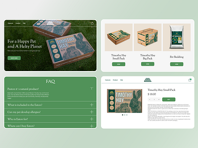 Eaton Pet & Pasture concept branding eaton farm hemp pasture pet ui website