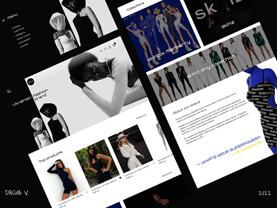 08.2022 | e-commerce Skinz branding clothes design e commerce homepage menu ukraine