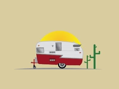 Vintage Trailer adobe art creative creative direction desert design graphic arts graphic design illustration logo recreate vector