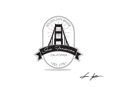 San Francisco, California (B&W) art direction create creative design dribbblers graphic design inspiration logo san francisco