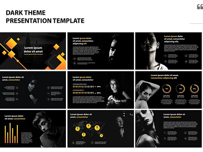 Dark themed fashion deck dark themed presentation fashion deck minimalistic presentation powerpoint presentation presentation design