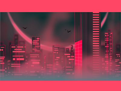 Neon city. Cyberpunk cyberpunk design graphic design illustration neon city vector